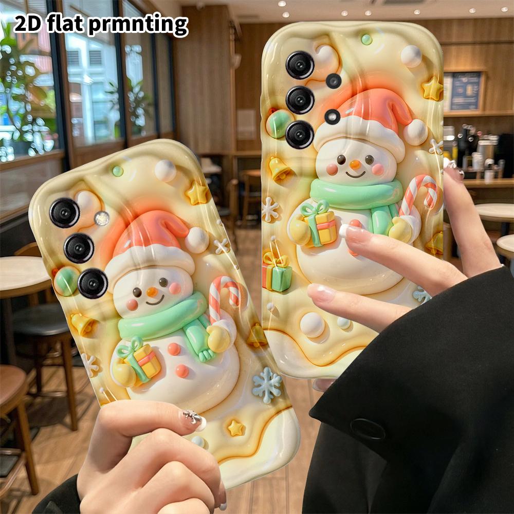 Telefoonhoesje: 2D plat, past op Samsung Galaxy A34 A35 M05 M06 S20 S22 S21 FE Plus 5G, Kerstmannetje, perfect vakantiegeschenk voor Kerstmis en Hall