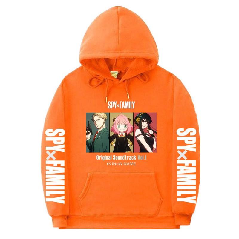 Spy X Family Anime Printed Hoodie Men Women Unisex Oversized Fleece Sweatshirt With Ribbed Hem