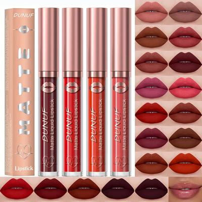 Moisturizing Lipstick Natural Matte Velvet Gloss Waterproof Long-Lasting Lip Gloss Lip Oil Soft And Smooth for All Skin Types Alcohol-Free Ideal FOR