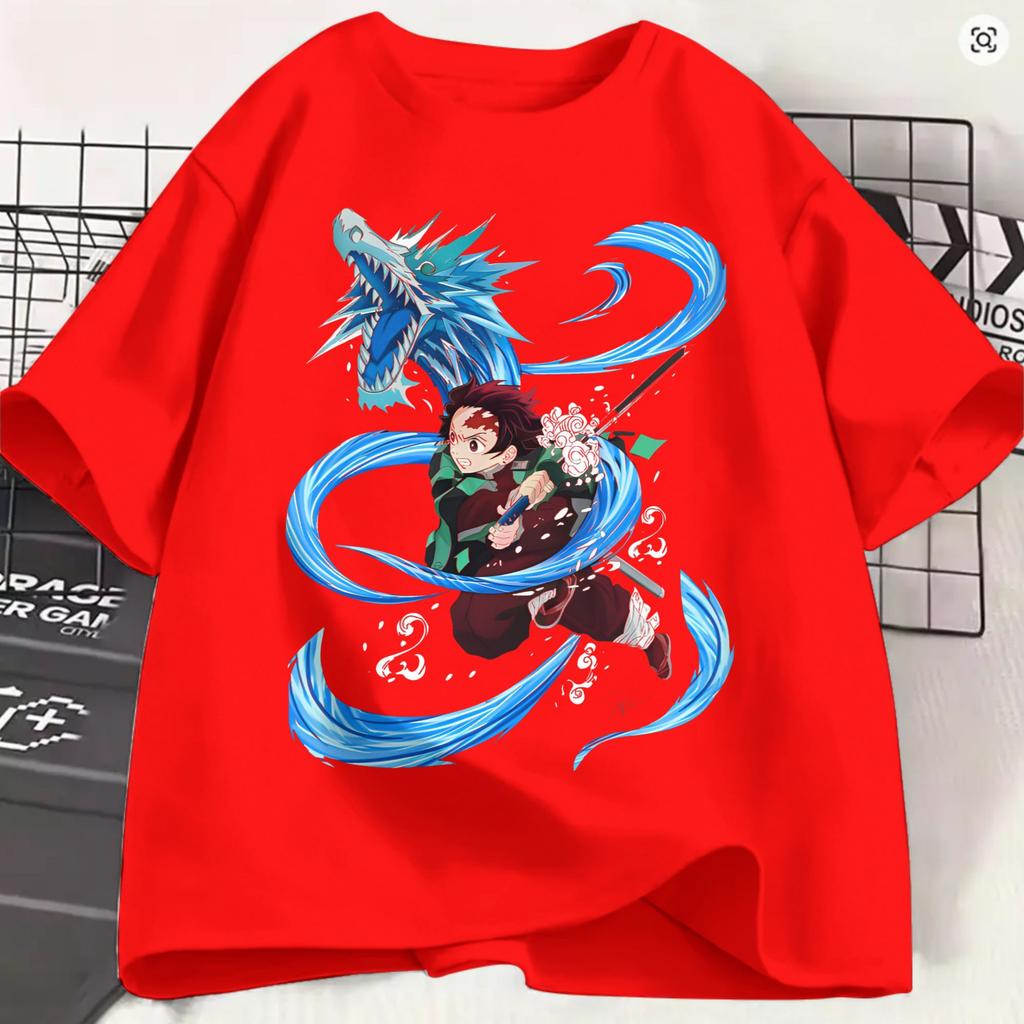 Casual Tshirt Summer Kamado Tanjiro Hipster Tshirts Demon Slayered Cotton Tee Shirt For Unisex Awesome Pattern Short Sleeve Tees