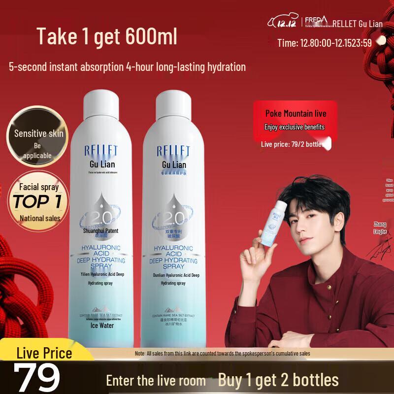 RELLET Hyaluronic Acid Deep Hydrating Mist Set