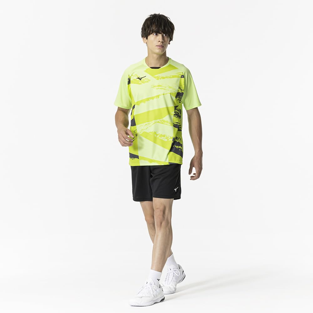 Table Tennis Game Short JTTA Sharp Size M Shirt, Sleeve, Certified, Moisture-Wicking, Quick-Drying, Unisex, Green, (82JAB103)