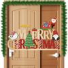 Arquiel Christmas  Wooden Wall Art Decor Plaid Chirstmas Santa Wood Wall Hangings Rustic Wooden Plaque Living Room Bedroom Porch Door Decor