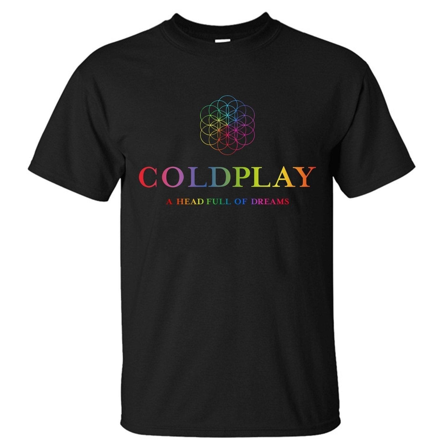 PTTH Men s Coldplay A Head Full Of Dreams 2016 Tour T-Shirt black M S чёрный