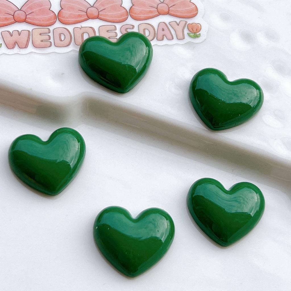 Miniature Heart Shape Pendant DIY Eco-Friendly Hand-painted Phone Case New Design 3D Resin Flat Back Charms for Phone Case Decor