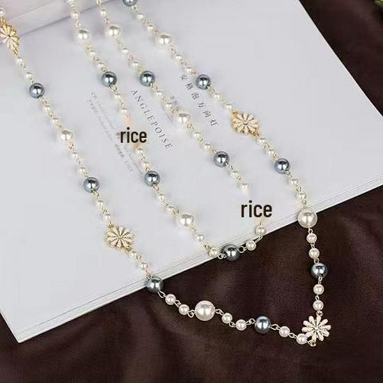 Korean Pearl Necklace: Luxurious Long Sweater Chain for Autumn/Winter