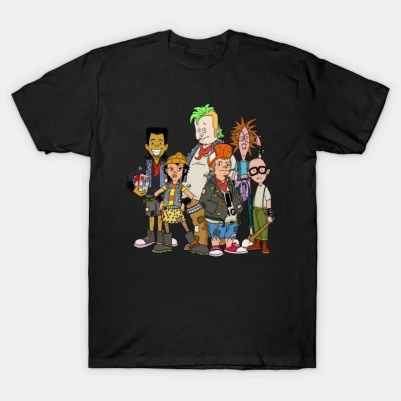 

Punk Recess Comics Cartoon TShirt 100 Cotton ONeck Short Sleeve Summer Casual Mens Tshirt Streetwear 4XL