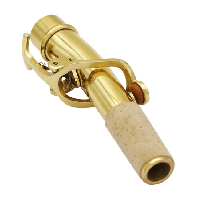 2 Stück Saxophon gebogener Hals und gerader Hals Messingbeschläge Instrumententeile