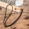 Lanière de cou en cuir véritable Cordon à clés Corde Lanière de poignet faite à la main Porte-clés en cuir de vache Lanière simple pour téléphone portable Lanière porte-clés anti-perte