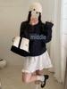 2025 Autumn/Winter Floral Knit Women's Loose Casual Pullover Sweater