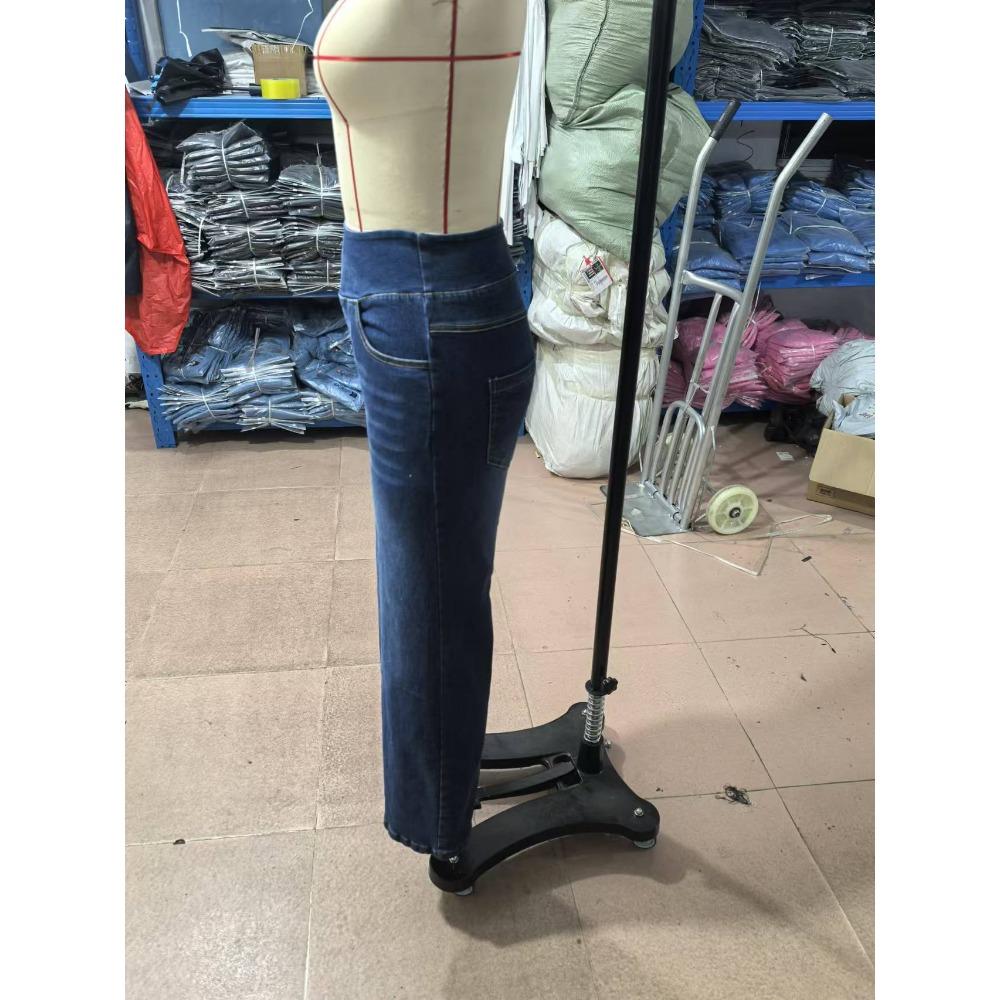 Women Baggy Jeans Streetwear High Waist Wide Leg Denim Pants Retro Elastic Waist Blue Loose Female Trousers