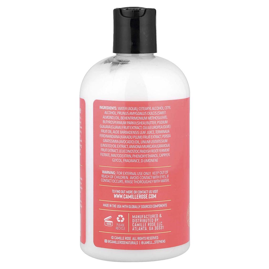 Camille Rose Guava Sleep Detangling Conditioner, 355ml (12 Fl Oz)