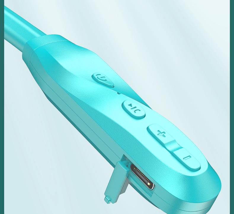 Grenzüberschreitende kabellose Bluetooth 5.0 Sport-Kopfhörer: Doppelter Nackenbügel, In-Ear-Design mit starkem Bass zum Laufen