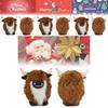 Adorable Plush Highland Cow Decorative Figure With Brown And White Facial Features