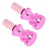 2pcs Bear Shape Perfume Bottle 12ml Portable Glass Refillable Empty Perfume Bottle for Makeup Remover Pink