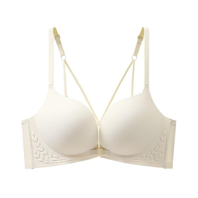 

Womens Front Closure Push Up Bra Seamless Thin Cup Comfort Bralette For Small Chest S шампанского