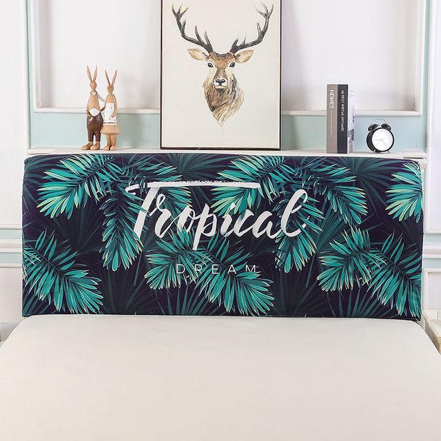 Cartoon Headboard Cover Dustproof All -Inclusive Stretch Print Bedside Cover Guest Room Bedside Backrest Decorative Protective