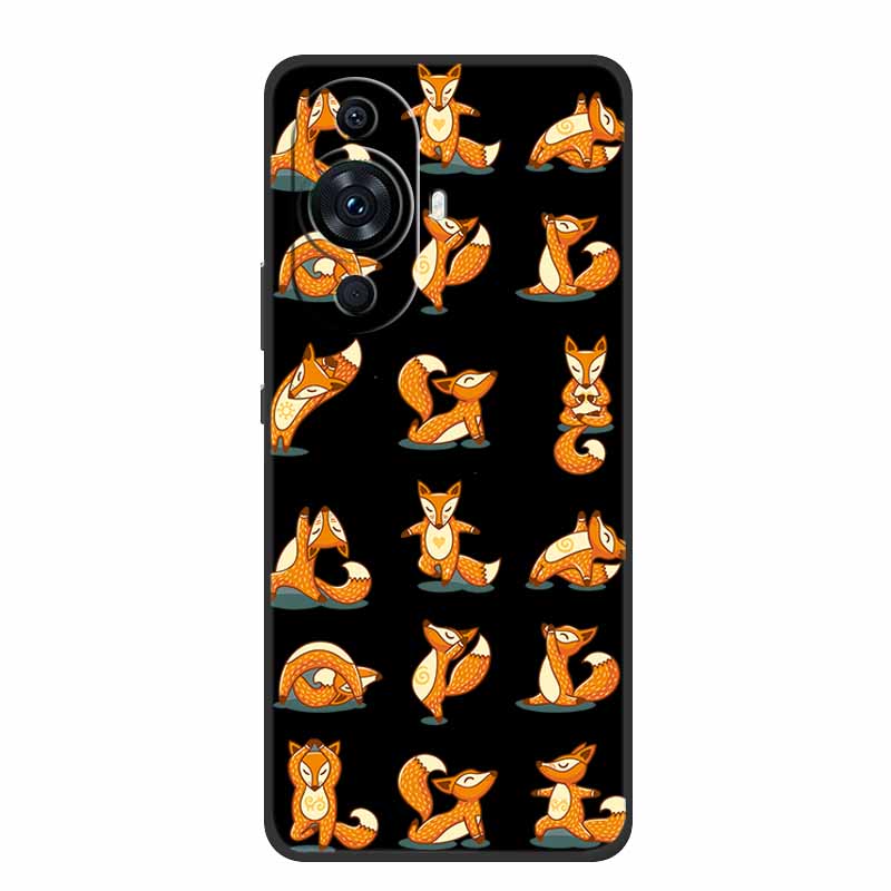 Funda For Huawei Nova 12s Case Cute Cartoon Cat Black Silicone Soft Back Cover Case For Huawei Nova 12s Case Nova12s 12 S Coque