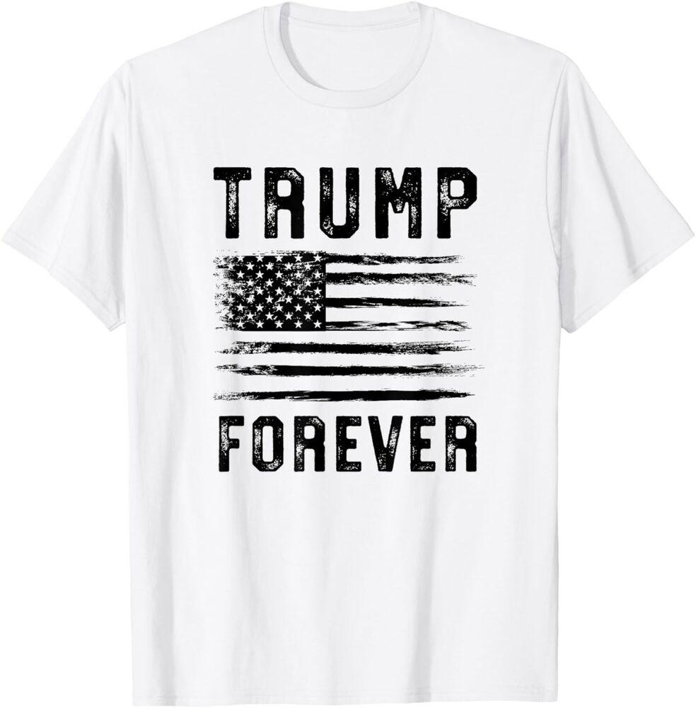 Trump 2024 Grunge Flag Trump Forever 2024 4Eva Trump 2024 T-Shirt Unisex T-Shirt XXXL