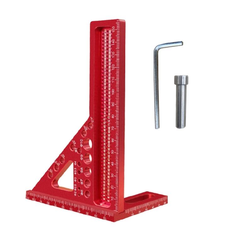 Aluminum Triangular Layout Measuring Tool Multiple Angles Measuring Ruler Woodworking Square Protractor 22.5-75 Degree