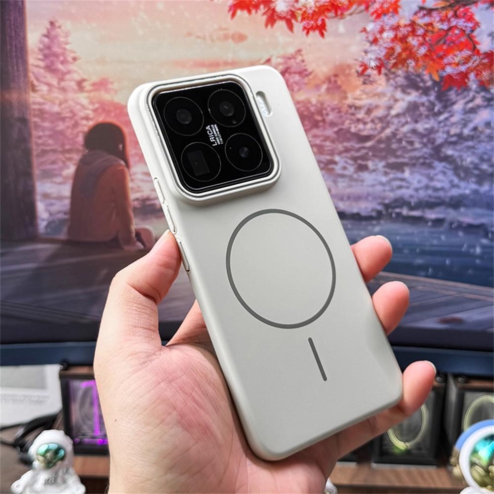 Ultradünne einfarbige matte Hart-PC-Hülle für Xiaomi Mi 15 Pro 14 Ultra 14T 13 CIVI 5 Pro Slim magnetische kabellose Ladehülle