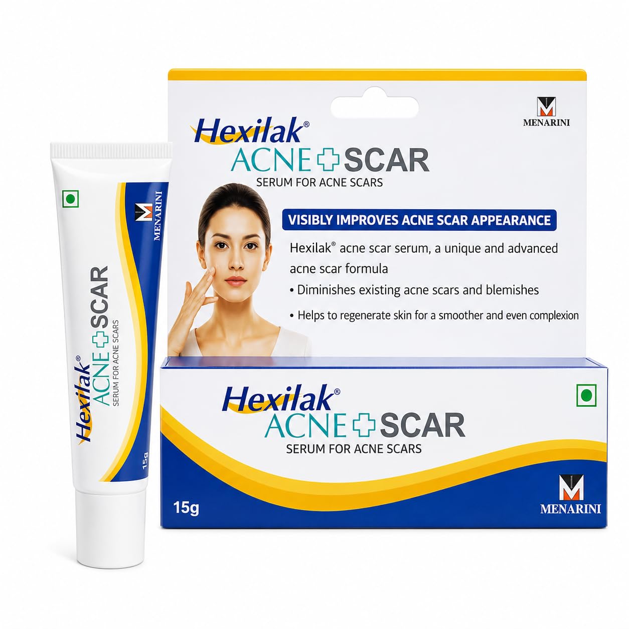 Hexi-lak Acne Scar Serum - Reducing Acne Scars, Blemishes & Uneven Skin Tone | Promotes Skin Regeneration & Smooth Texture | 15g