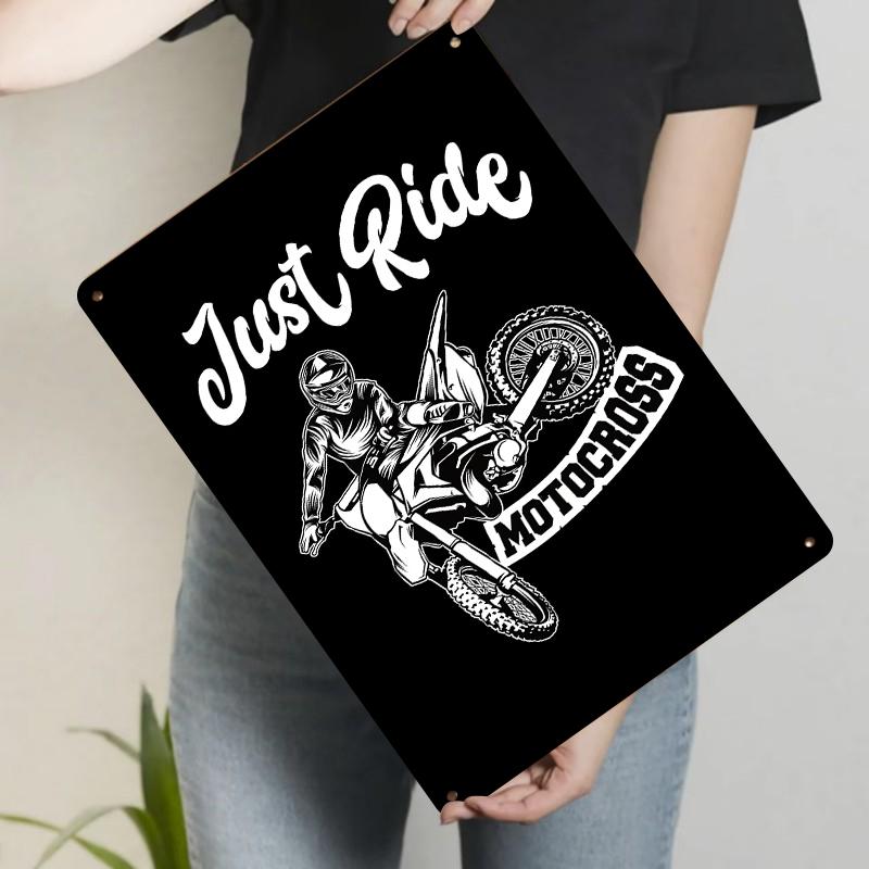 

Motocross Rider Jumping Pattern Metal Tin Sign Creative Home Decor Garage Bar Wall Hanging Art 20x30cm（7.8x11.8inch）