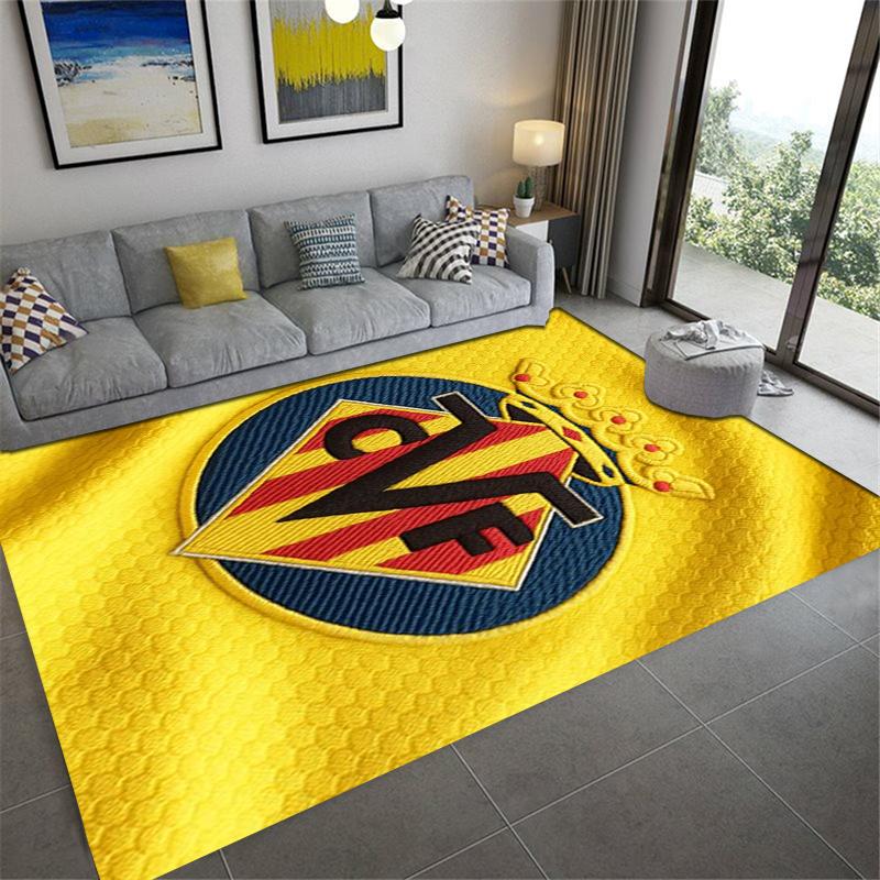 2025 Neuer Villarreal Teppich für Wohnzimmer Schlafzimmer Zuhause Sofadekoration, Kinder Spiel rutschfeste Bodenmatte