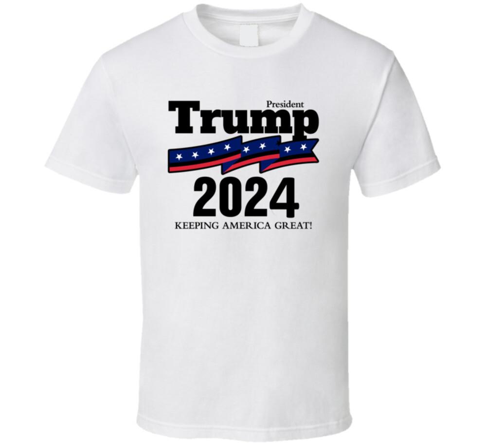 President Trump 2024 T Shirt Donald Trump Tee Keeping America Great Gift T-Shirt L