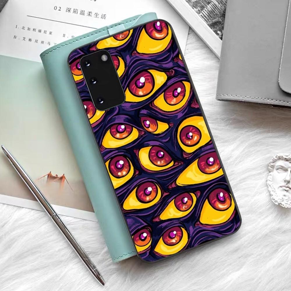 Spooky Scary Red Eye Pattern Phone Case For Samsung S 9 10 20 21 22 23 30 23 24 Plus Lite Ultra FE S10lite Fundas