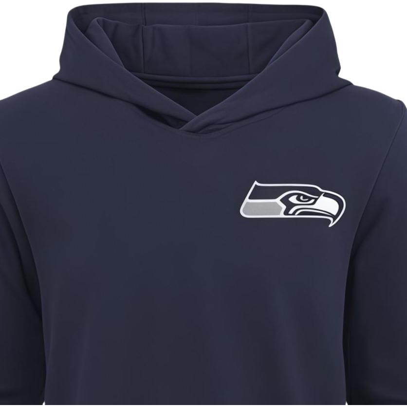 Nike X NFL Collaboration Hoodie Seattle Seahawks Fleece Striped Kids Hoodies Deep-Blue 3Z1B7FBJF-SEA