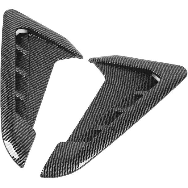 Pair Side Vent Trim Left Right Car Mudguard Side Vent Cover Sticker Decor for X3 G01 X4 G02 M Sport Carbon Fiber TrimMarker Cover TrimSide Mudguard