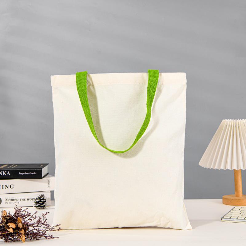 Customized DIY Hand-Painted Canvas Tote Bag for Students - Single Color, Handheld & Shoulder Carry