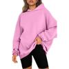 Pullover con cappuccio da donna europeo e americano, oversize, largo, casual, maglione con velluto