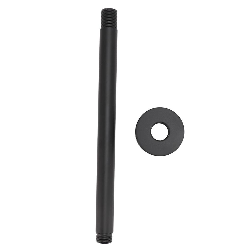 Extensor pentru țeavă de duș, montare pe perete, din oțel inoxidabil, negru mat, ușor de instalat