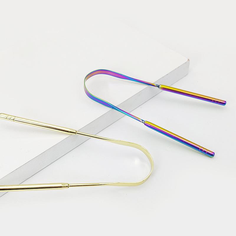Stainless Steel U-Shaped Tongue Scraper for Oral Care