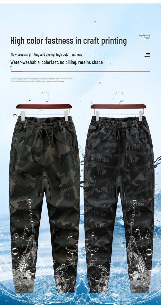 Men's Camouflage Hooded Workwear Set: Protective Mountaineering & Tactical Shell Jacket for Spring/Autumn