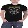 Guns N’ Roses Men's Pistols & Roses (Back Print) Slim Fit T-Shirt Medium Black