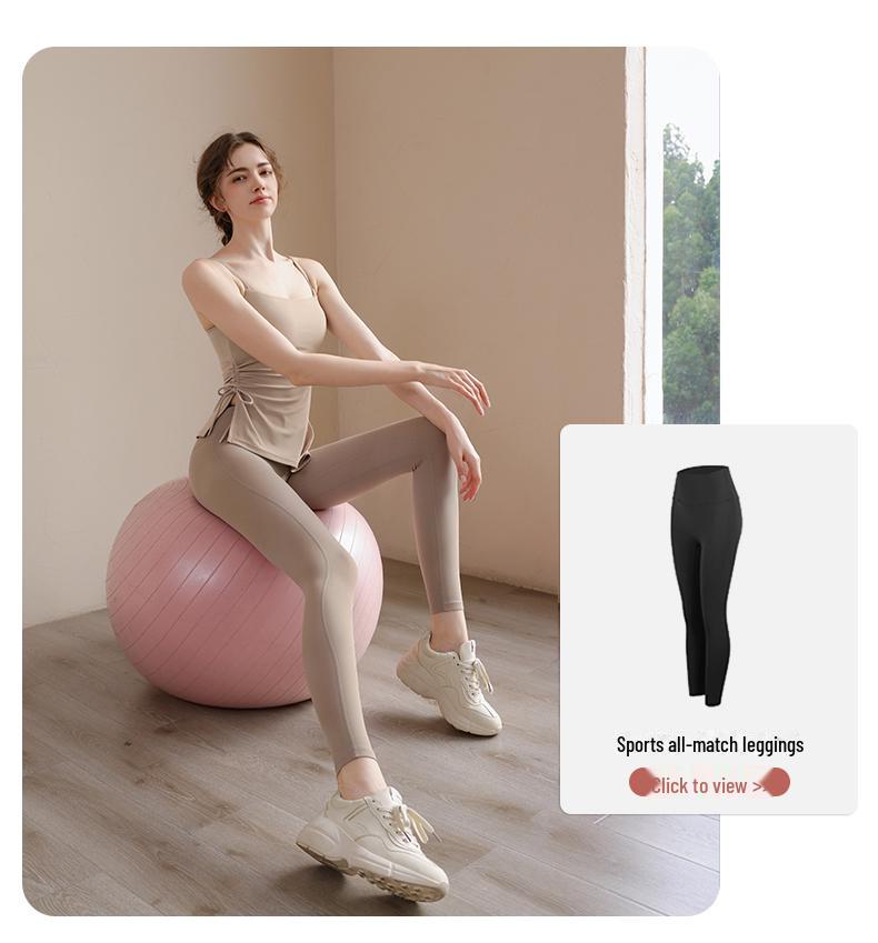 Women's High-Grade Sports Vest with Chest Pads for Yoga, Pilates, and Fitness