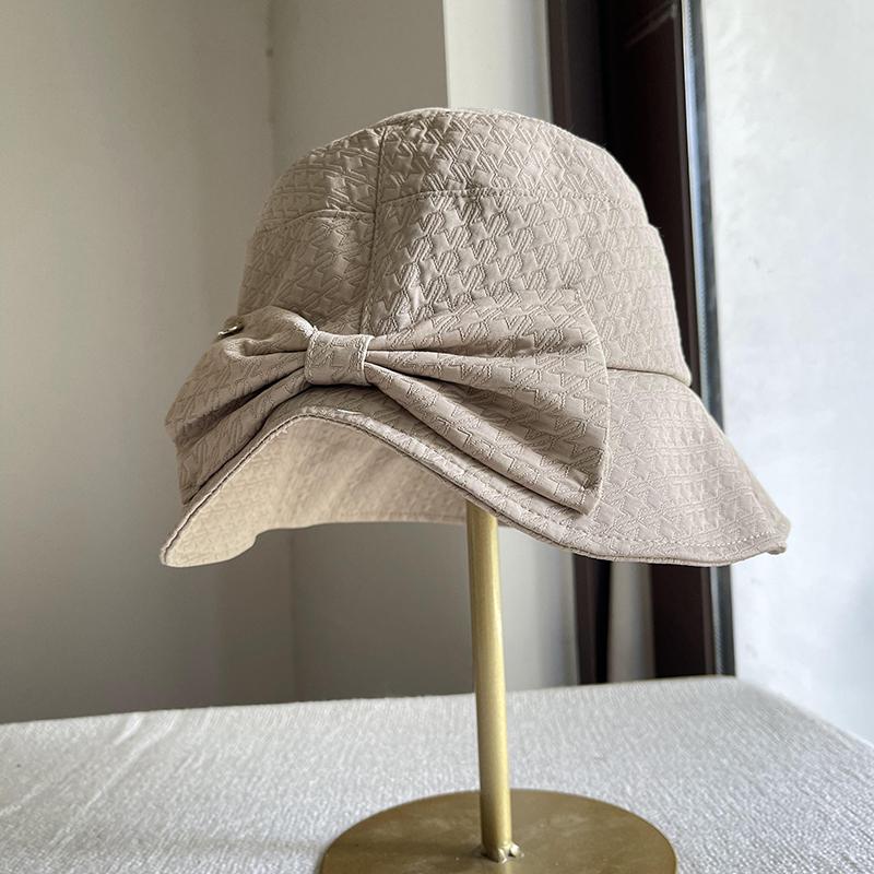 Autumn and Winter New Back Bow Fisherman's Hat Children's Versatile Wide-brimmed Basin Hat Shows the Tide of Small Bucket Hats