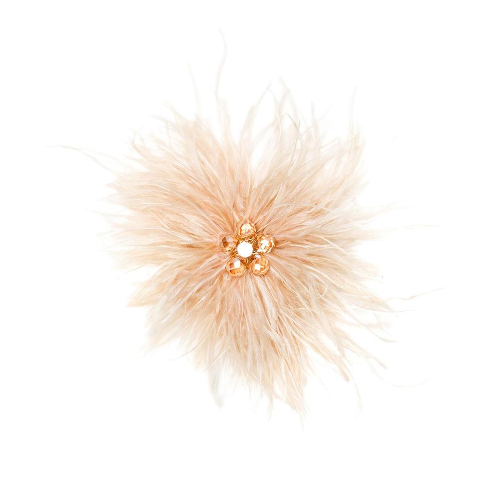 Elegantes Broches de Plumas para Vestido de Noche y Accesorios de Boda