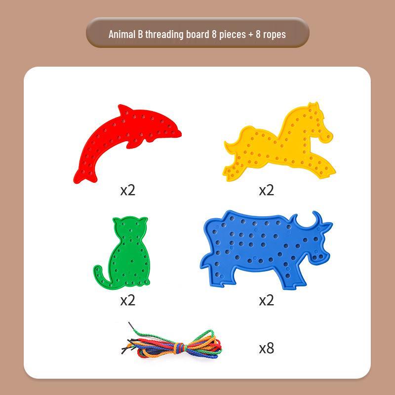 

Tongcai Montessori Threading Board: Early Education Lacing Toy for Children s Hand-Eye Coordination and Sensory Integration.