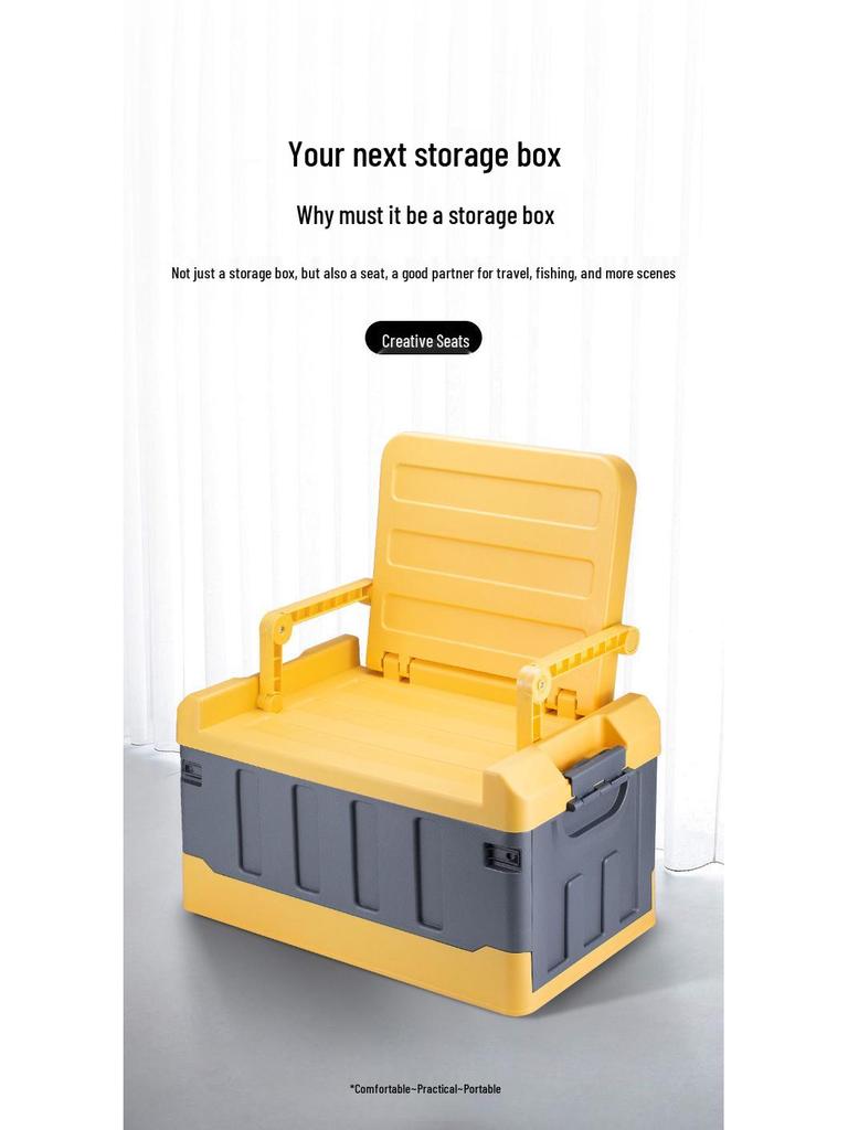 Outdoor Storage Trunk: Car-Mounted Organizer for Camping Supplies