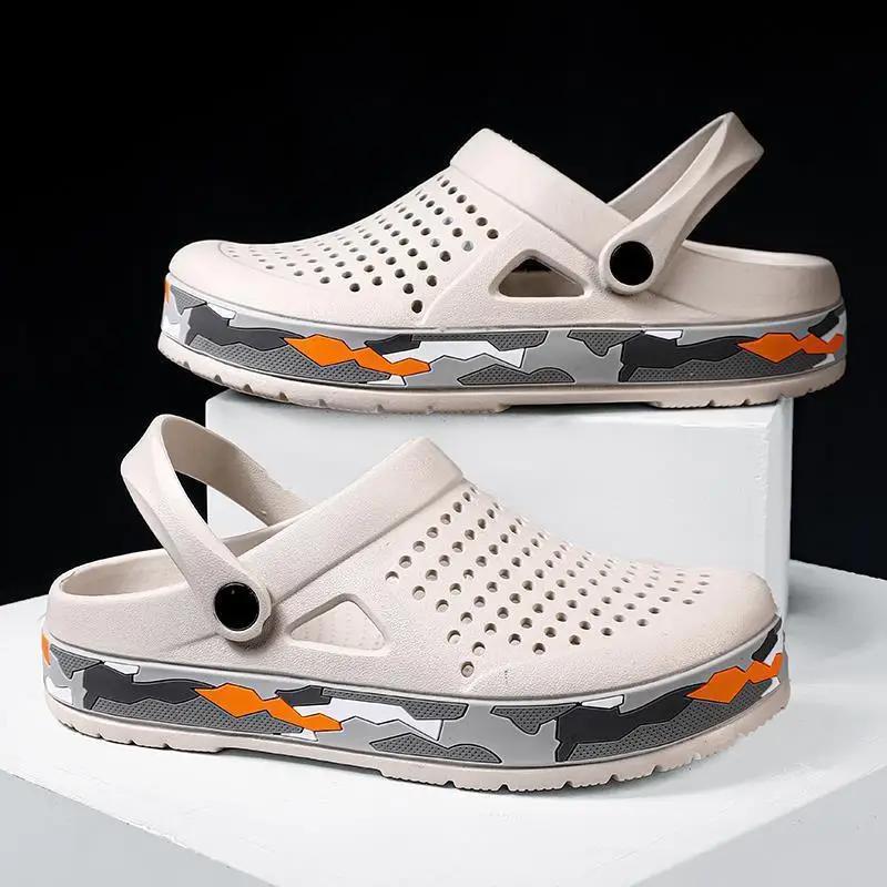 Fashion Height Hole Beach Platform Men's Shoe Male Slipper Low Price 2025 Fashion Mascullino Fun Comfortable Adult Designer Luxury Trend