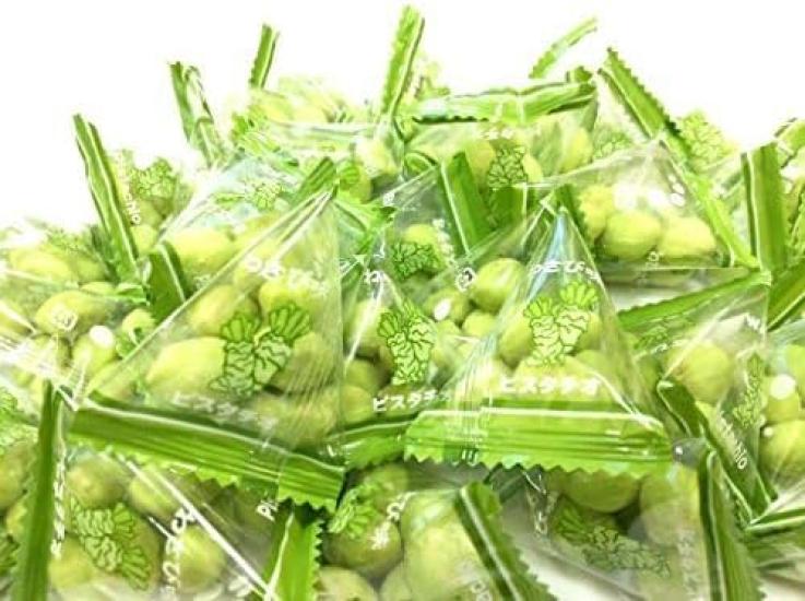 Sennarido Zielona Przekąska Pistacjowa o Smaku Wasabi 215g Pakowana Pojedynczo Chrupiąca Przekąska Fasolowa PISTACJA WASABI Zestaw 2