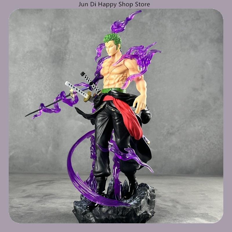 33cm One Piece Roronoa Zoro Enma Sword Wielding Standing Pose Anime Figure Statue Desktop Decoration Gift