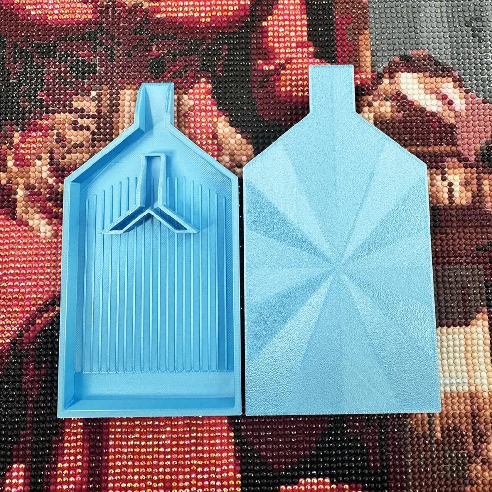 DIY Craft Large Diamond Painting Tray Embroidery Large Capacity Drill Storage Container Beading Plates with Y Shape Pop-up Plug