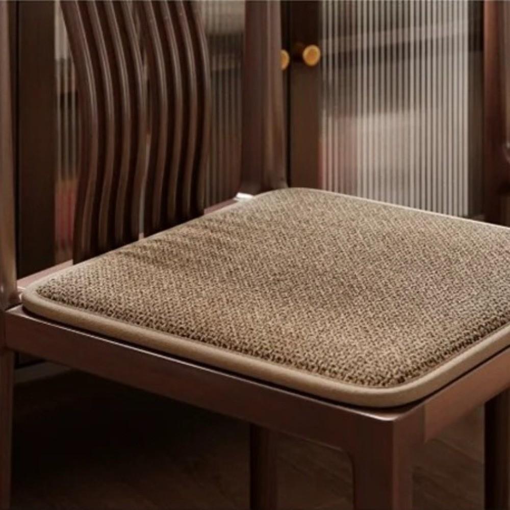 Memory Foam Chair Cushion Thick 1.5cm Chair Mat Comfortable Linen Fabric Seat Pad Dining Chair
