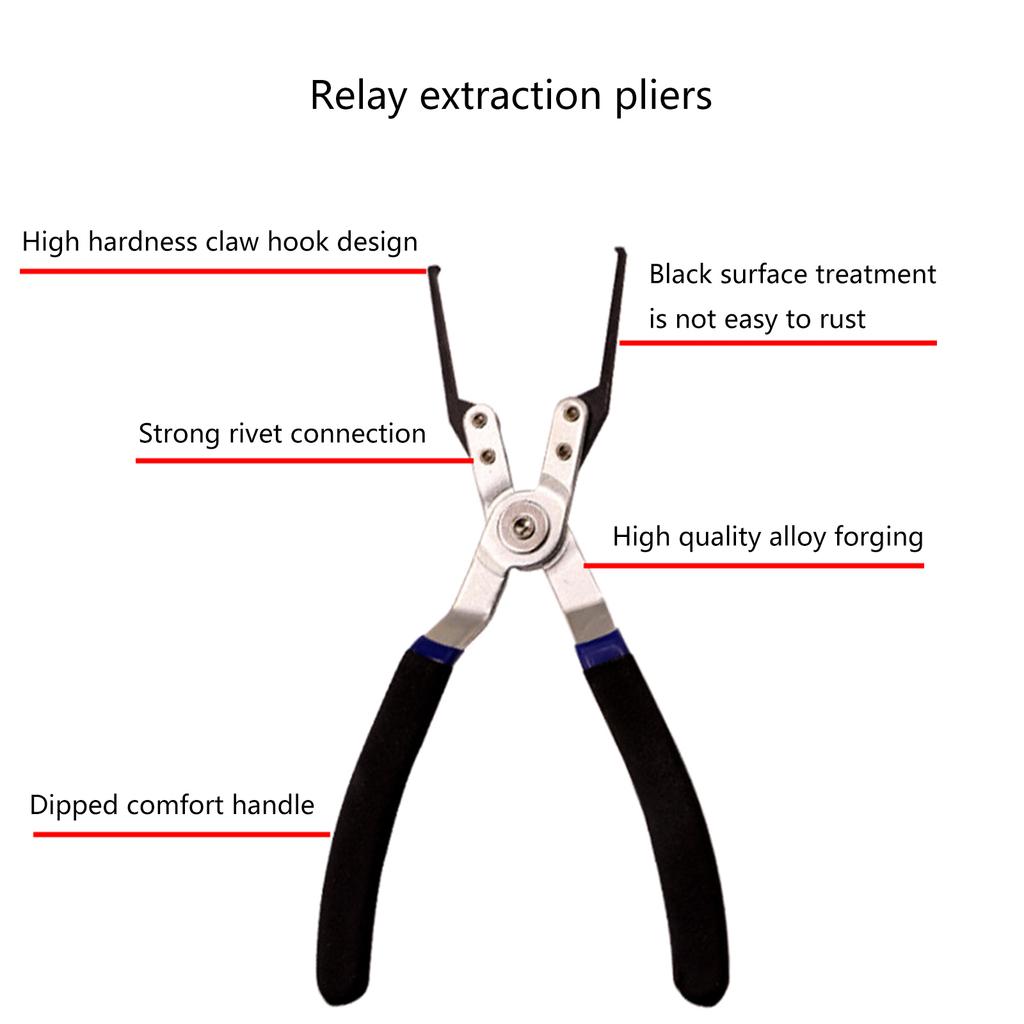 Automobile Relay Fuse Puller Install Removers Plier Auto Repair Tool Install ToolAutomotive Relay Disassembly Clamps