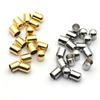20 pièces Embouts à sertir en acier inoxydable pour cordon Embouts de capuchon pour cordon en cuir pour la fabrication de bijoux Attaches DIY Fournitures Vente en gros